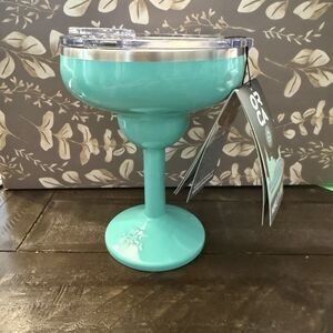 ORCA Rita Seafoam 13 Oz Insulated Stainless Steel Margarita Glass Lidded NWT